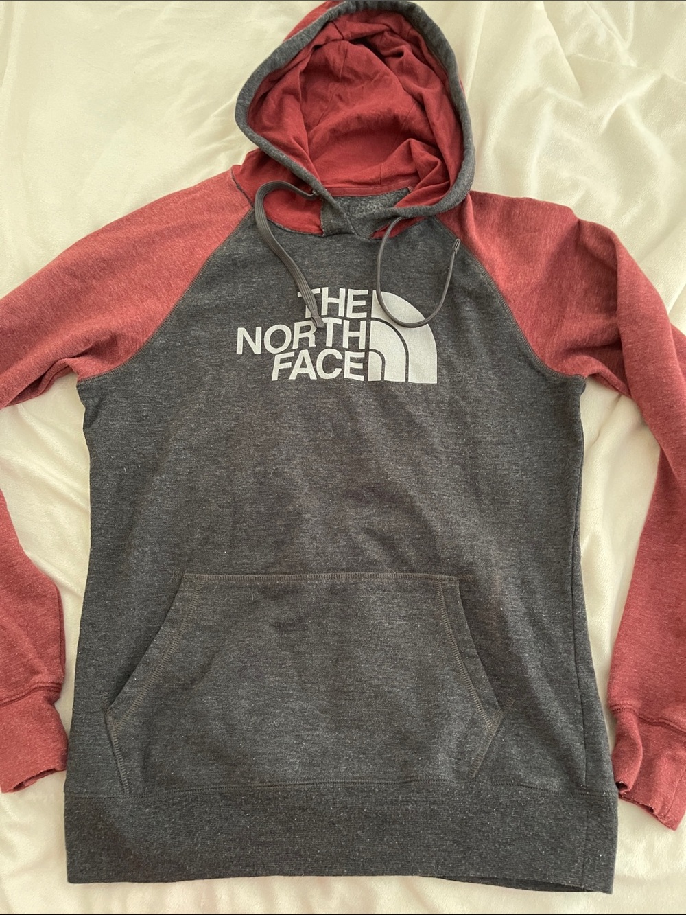 The North Face Charcoal Gray & Red Hoodie Women’s S